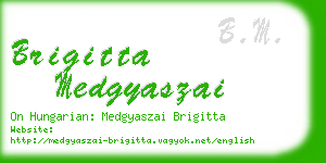 brigitta medgyaszai business card